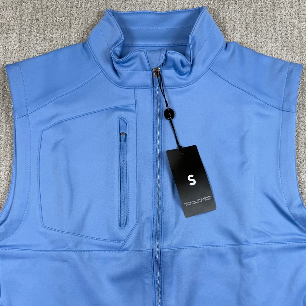 NEW IBKUL Mens Small Peri Blue Mega Heat RX Full Zip Golf Performance Vest
